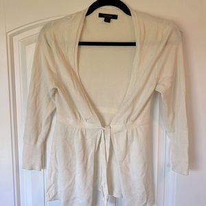 Off white super soft Cardigan with tie close